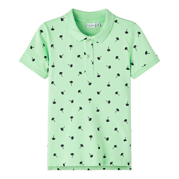 name it Poloshirt NKMVOLO - PALMS in green ash