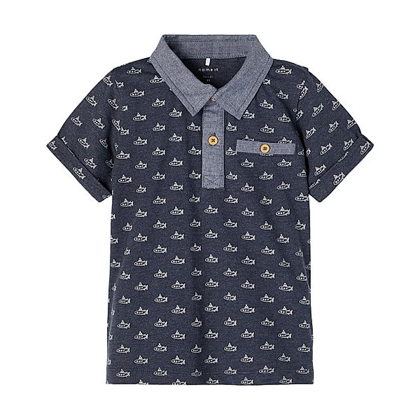 name it Poloshirt NMMFANON in dark sapphire