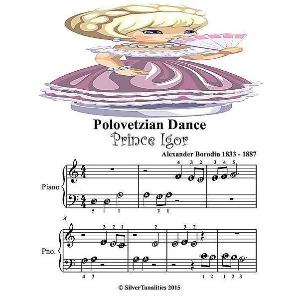 Polovetzian Dance Prince Igor -  Beginner Tots Piano Sheet Music, Silver Tonalities