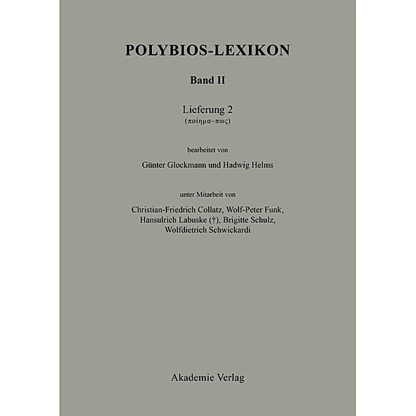 Polybios-Lexikon / Band II, Lieferung 2 / (poiema - pos)