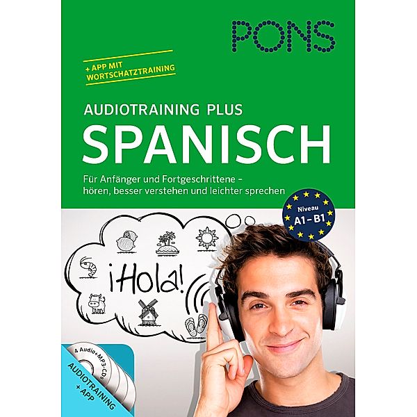 PONS Audiotraining Plus Spanisch, Audio-CD + Begleitbuch