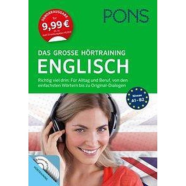 PONS Das große Hörtraining Englisch, Buch und 6 Audio+MP3-CDs