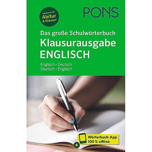 PONS Das grosse Schulwörterbuch Klausurausgabe Englisch, m.  Buch, m.  Online-Zugang