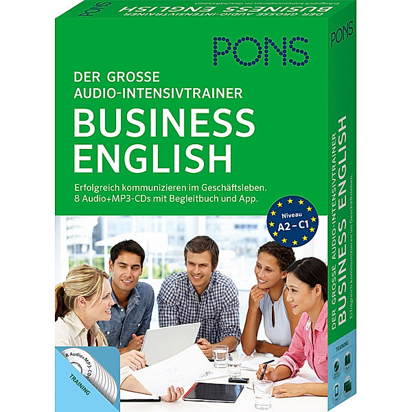 PONS Der große Audio-Intensivtrainer Business English, 8 Audio+MP3-CDs mit Begleitbuch und App