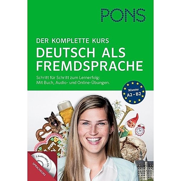 PONS Der komplette Kurs Deutsch als Fremdsprache, Buch, Audio-CD und Online-Übungen