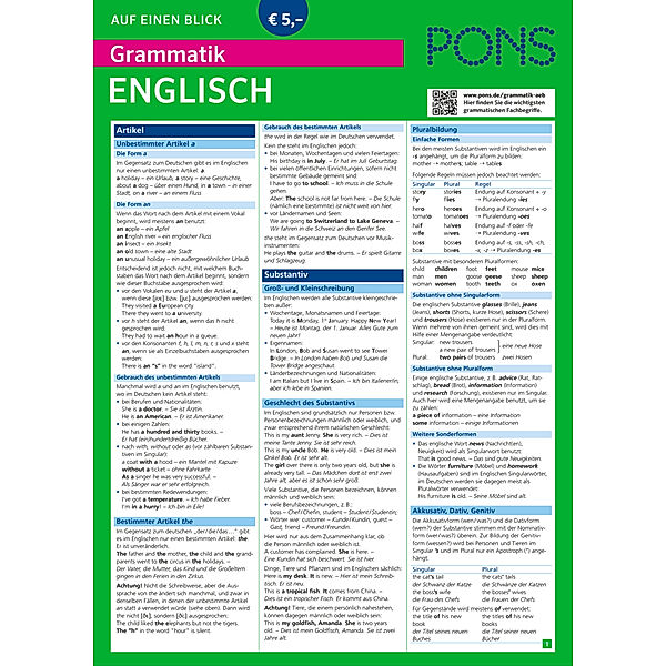 PONS Grammatik auf einen Blick Englisch