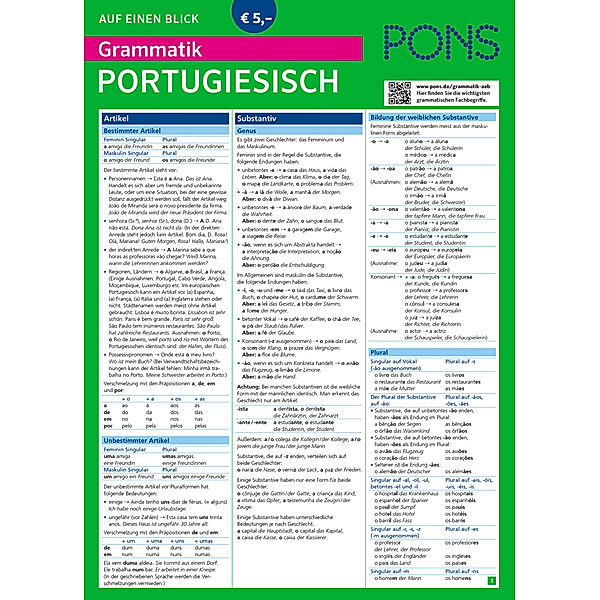 PONS Grammatik auf einen Blick, Portugiesisch, Maria do Carmo Massoni