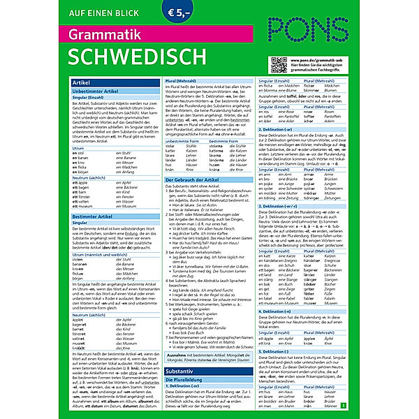 PONS Grammatik auf einen Blick Schwedisch, Britta Anders