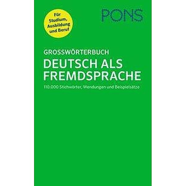 PONS Großwörterbuch Deutsch als Fremdsprache