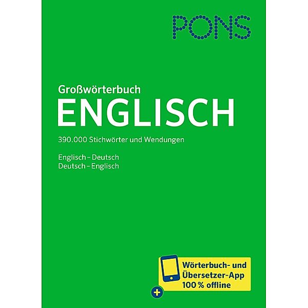 PONS Großwörterbuch Englisch, m.  Buch, m.  Online-Zugang