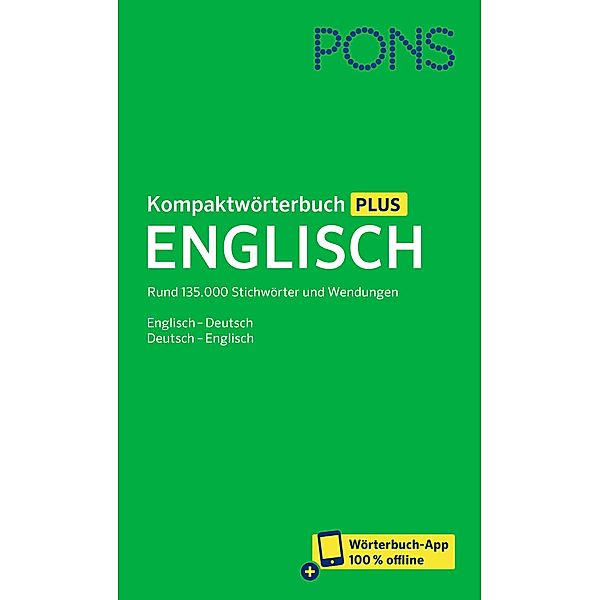 PONS Kompaktwörterbuch Englisch, m.  Buch, m.  Online-Zugang
