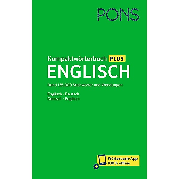 PONS Kompaktwörterbuch Plus Englisch, m.  Buch, m.  Online-Zugang