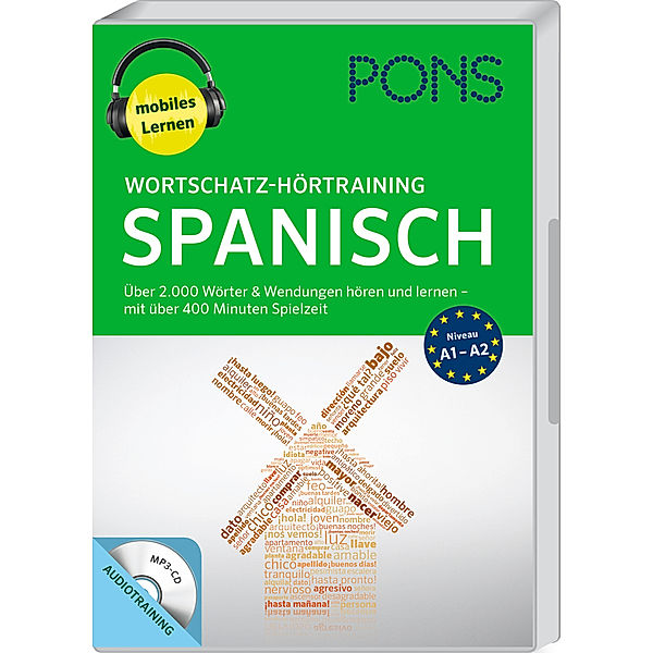 PONS mobil Wortschatztraining - PONS Wortschatz-Hörtraining Spanisch, 1 MP3-CD