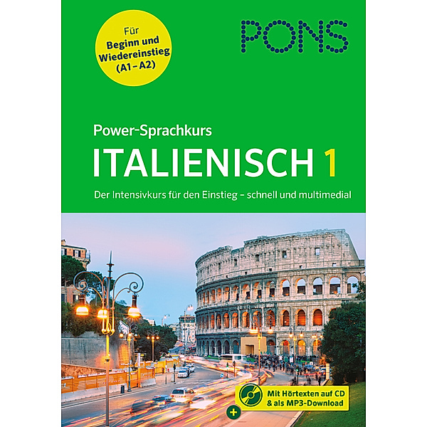 PONS Power-Sprachkurs Italienisch 1, m. Audio-CD u. Online-Tests