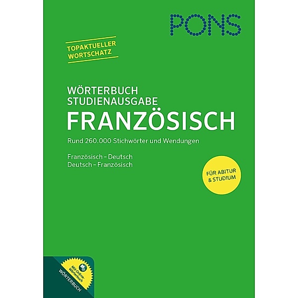 PONS Wörterbuch Studienausgabe Französisch