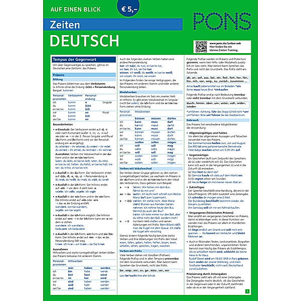 PONS Zeiten auf einen Blick Deutsch