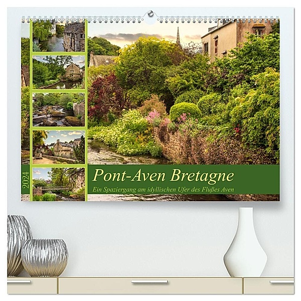 Pont-Aven Bretagne (hochwertiger Premium Wandkalender 2024 DIN A2 quer), Kunstdruck in Hochglanz, Astrid Ziemer