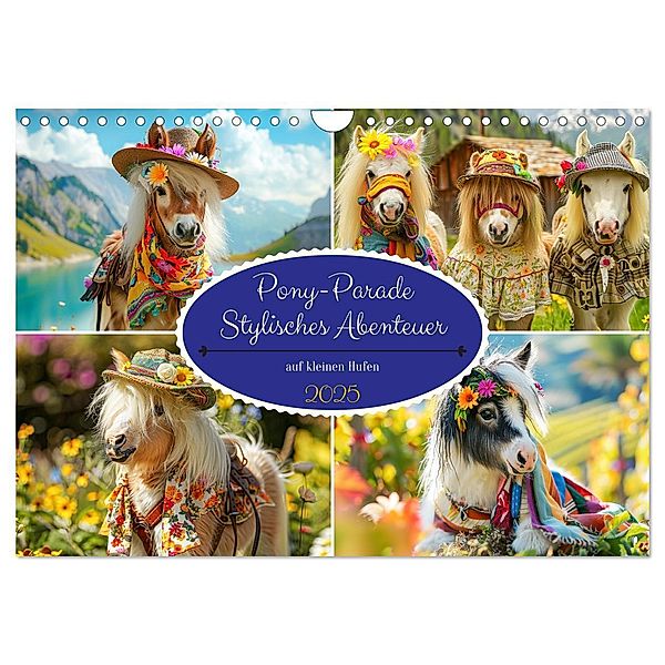 Pony-Parade. Stylisches Abenteuer auf kleinen Hufen (Wandkalender 2025 DIN A4 quer), CALVENDO Monatskalender, Calvendo, Rose Hurley
