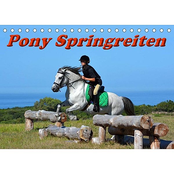Pony Springreiten (Tischkalender 2023 DIN A5 quer), Anke van Wyk - www.germanpix.net