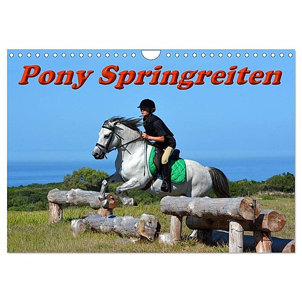 Pony Springreiten (Wandkalender 2024 DIN A4 quer), CALVENDO Monatskalender, Anke van Wyk - www.germanpix.net