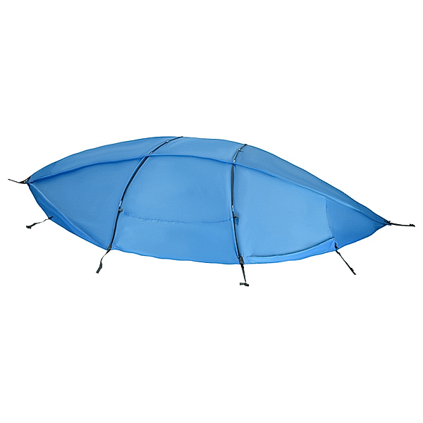 Pool Sonnenschutzdach mit Schnallenriemen zur Befestigung blau (Farbe: blau)
