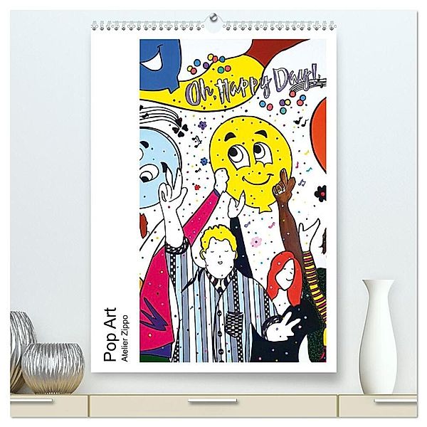Pop Art - Atelier Zippo (hochwertiger Premium Wandkalender 2024 DIN A2 hoch), Kunstdruck in Hochglanz, Katja M. Zippo