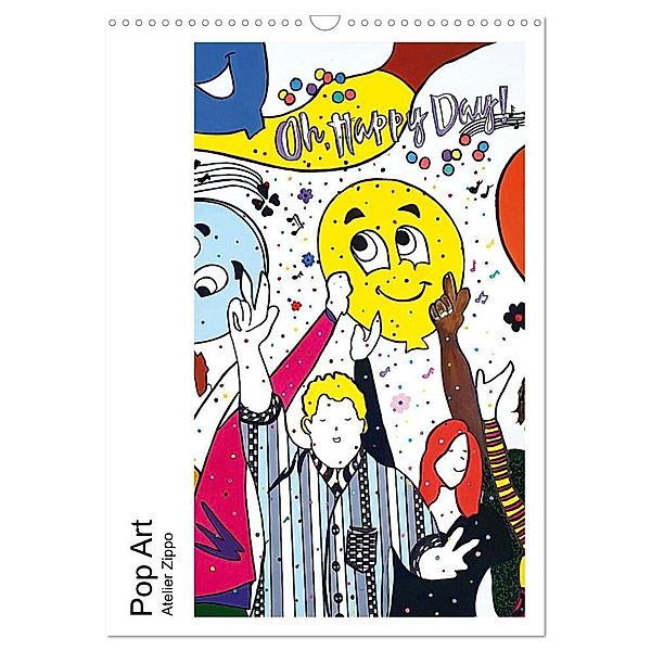 Pop Art - Atelier Zippo (Wandkalender 2024 DIN A3 hoch), CALVENDO Monatskalender, Katja M. Zippo