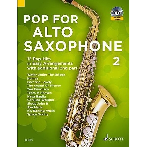 Pop For Alto Saxophone, für 1-2 Altsaxophone, m. Audio-CD