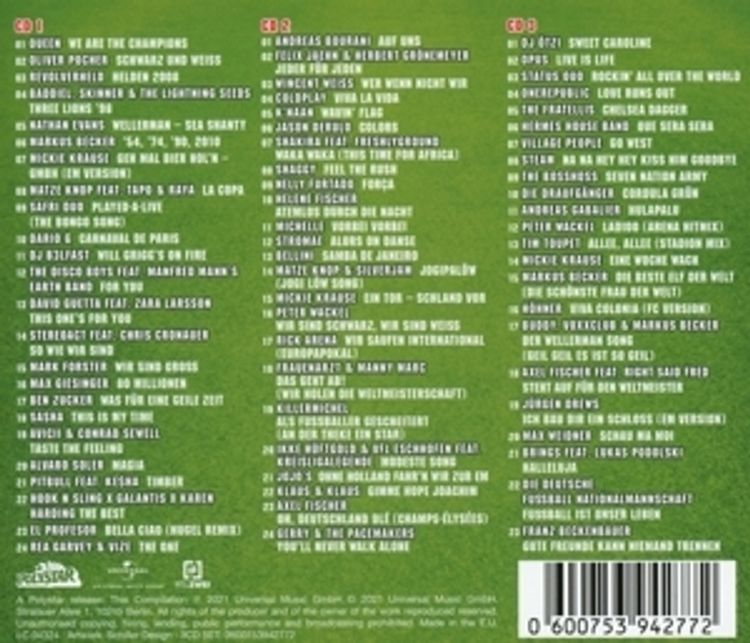 Pop Giganten - Fetenhits Fußball The Very Best Of 3 CDs von Diverse  Interpreten | Weltbild.de