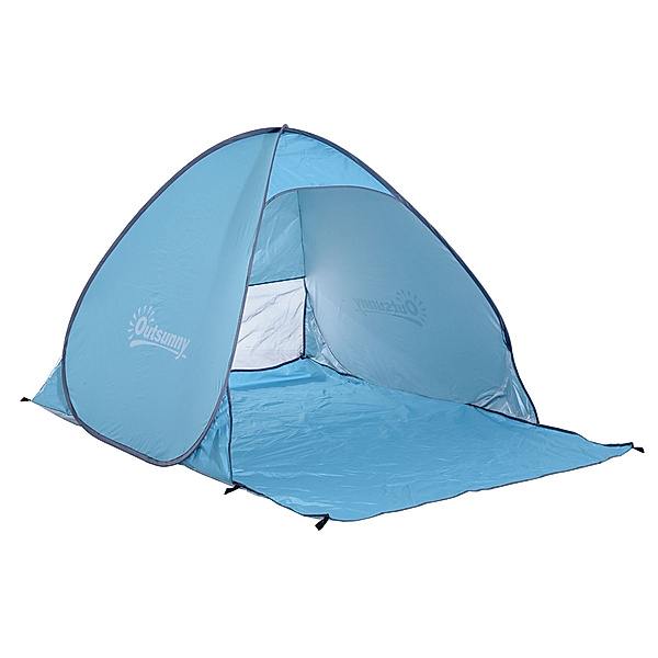 Outsunny Pop-Up Zelt für 2 Personen (Farbe: blau)