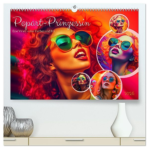 Popart Prinzessin (hochwertiger Premium Wandkalender 2025 DIN A2 quer), Kunstdruck in Hochglanz, Calvendo, Steffen Gierok-Latniak