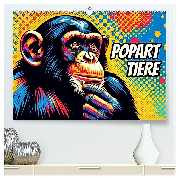 Popart-Tiere (hochwertiger Premium Wandkalender 2025 DIN A2 quer), Kunstdruck in Hochglanz, Calvendo, Peter R. Stuhlmann