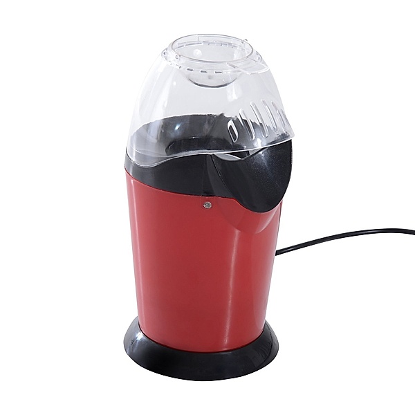 Popcornmaschine inklusive eines Messlöffels (Farbe: rot, schwarz, Größe: 15 x 14 x 17.5 cm (LxWxH))