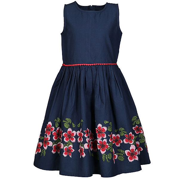 BLUE SEVEN Popeline-Kleid HIBISCUS in dunkelblau