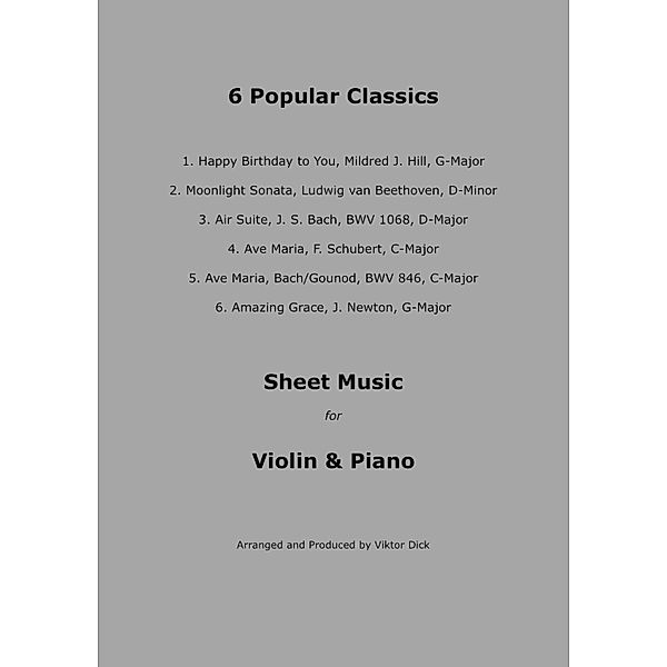 Popular Classics (Violin & Piano), Viktor Dick