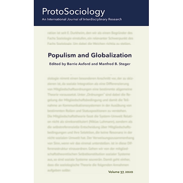 Populism and Globalization, Barrie Axford, Manfred Steger