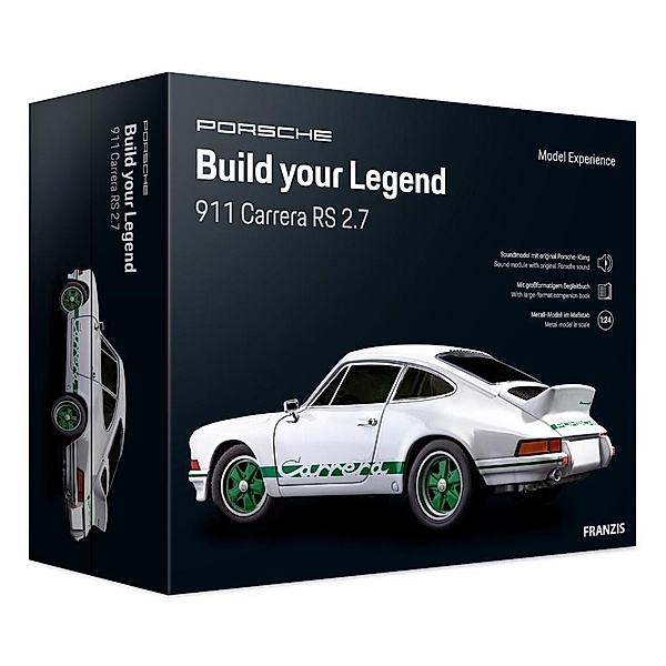 Porsche 911 Carrera RS 2.7 Build Your Legend | Metall-Modellbausatz im Massstab 1:24, inkl. Soundmodul und 72-seitigem Begleitbuch