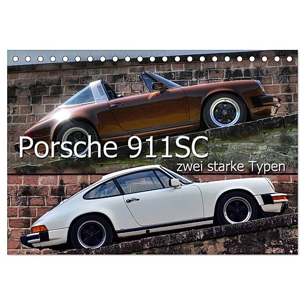 Porsche 911SC - zwei starke Typen (Tischkalender 2024 DIN A5 quer), CALVENDO Monatskalender, Ingo Laue