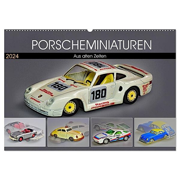 PORSCHEMINIATUREN (Wandkalender 2024 DIN A2 quer), CALVENDO Monatskalender, Ingo Laue