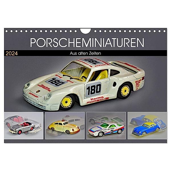 PORSCHEMINIATUREN (Wandkalender 2024 DIN A4 quer), CALVENDO Monatskalender, Ingo Laue