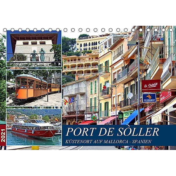 Port de Sóller - Küstenort auf Mallorca (Tischkalender 2021 DIN A5 quer), Holger Felix