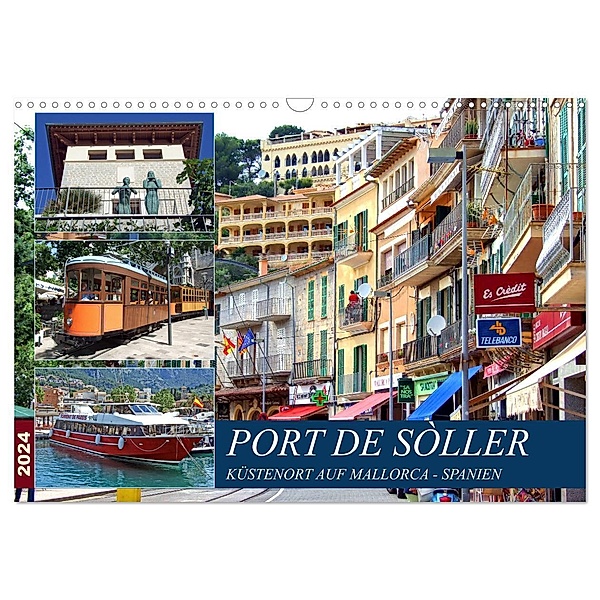 Port de Sóller - Küstenort auf Mallorca (Wandkalender 2024 DIN A3 quer), CALVENDO Monatskalender, Holger Felix