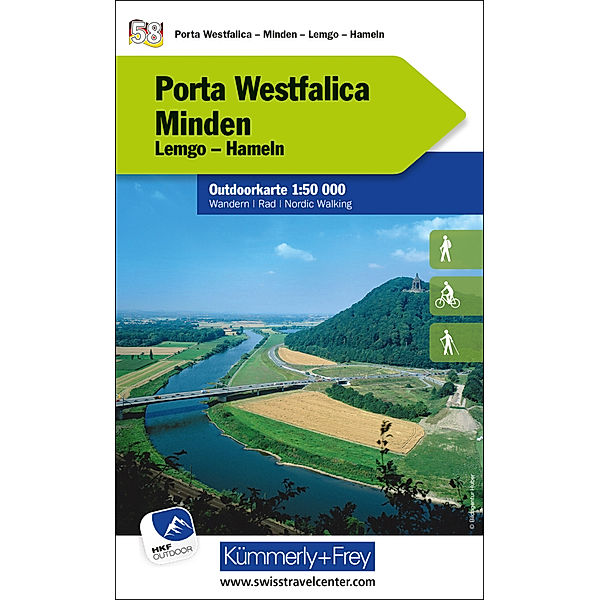 Porta Westfalica - Minden Nr. 58 Outdoorkarte Deutschland 1:50 000