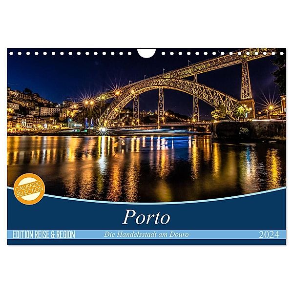 Porto - Die Handelsstadt am Douro (Wandkalender 2024 DIN A4 quer), CALVENDO Monatskalender, Martina Schikore