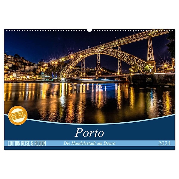 Porto - Die Handelsstadt am Douro (Wandkalender 2024 DIN A2 quer), CALVENDO Monatskalender, Martina Schikore