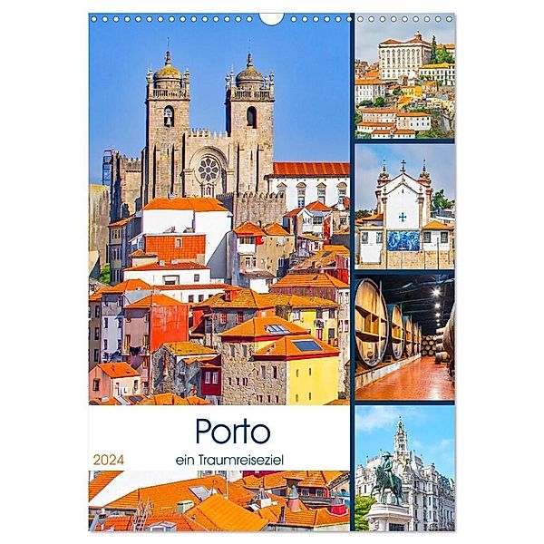 Porto - ein Traumreiseziel (Wandkalender 2024 DIN A3 hoch), CALVENDO Monatskalender, Nina Schwarze