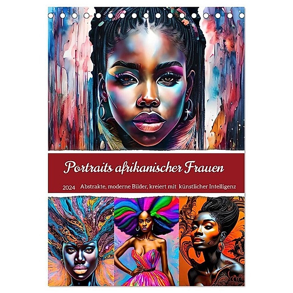 Portraits afrikanischer Frauen (Tischkalender 2024 DIN A5 hoch), CALVENDO Monatskalender, Ursula Di Chito