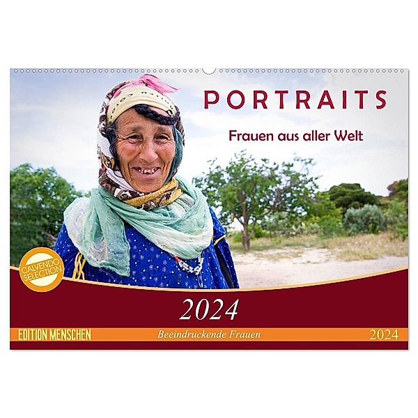 PORTRAITS - Frauen aus aller Welt (Wandkalender 2024 DIN A2 quer), CALVENDO Monatskalender, Claudia Wiens