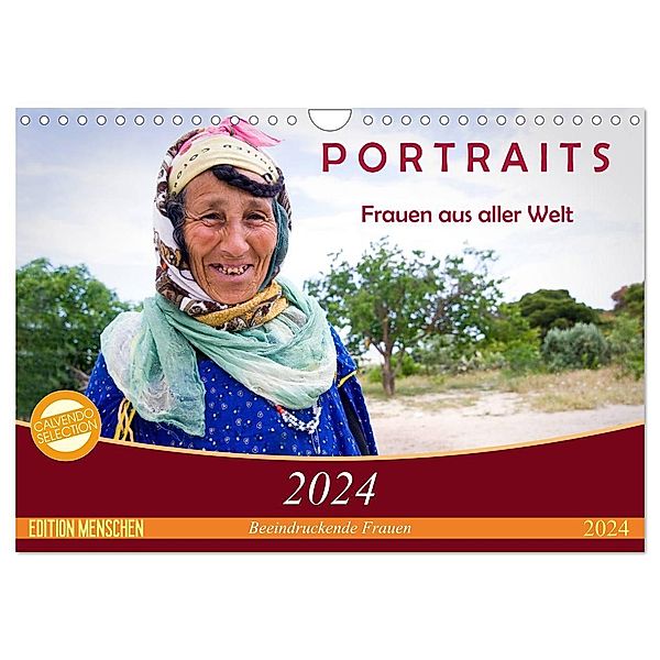 PORTRAITS - Frauen aus aller Welt (Wandkalender 2024 DIN A4 quer), CALVENDO Monatskalender, Claudia Wiens