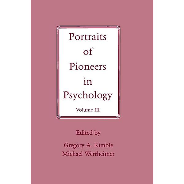 Portraits of Pioneers in Psychology